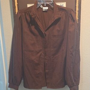 Brown Button-Up Shirt